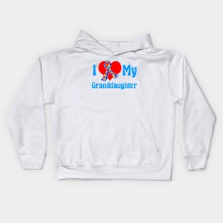 I Love My Autistic Granddaughter Kids Hoodie